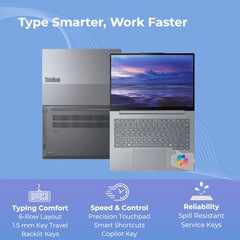 Lenovo ThinkBook 14, Intel Core 5 210H, 16GB RAM, 512GB SSD, WUXGA IPS 14”(35.56cm), Win11 Home, Office 2024, Arctic Grey, 1.36Kg, 21SGA02WIG, Fingerprint, 300 Nits,Backlit, 1Y Onsite Warranty, Laptop
