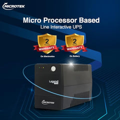 Microtek Legend 650 Line Interactive UPS 650VA/360W, Micro Processor Based UPS System, an Ideal Power Backup & Protection for Desktop PC & Home Office with 2 Years on Electronics and 1 year on Battery