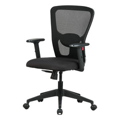 Featherlite ''Astro'' Mesh Home & Office Ergonomic Chair with, Adjustable Lumbar Support, Adjustable Armrest & DIY (High Back, Black)