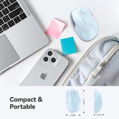 TECKNET Wireless Mouse, 2.4G Ergonomic Computer Mouse, 2600 DPI, Green
