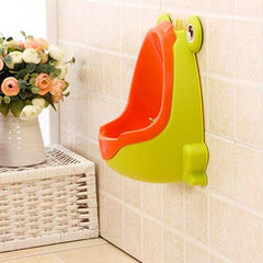 Syga Cute Frog Children Potty Toilet Training Urinal for Boys, Pee Trainer Bathroom Kids Urinal with Whirling Target for Perfect Mommy's Helper