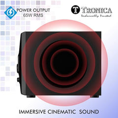 TRONICA Donald Upgraded PRO 7.1 65W Home Theatre System with RGB LED Lights, Remote Control, Bluetooth Speaker Set, FM, Pendrive,Smart TV Support