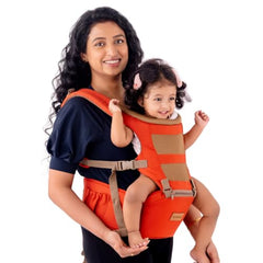 LuvLap Royal Hip Seat Baby Carrier with 4 Carry Positions, Baby Carrier with Hip seat for 6 to 24 Months Baby, Adjustable New-Born to Toddler Carrier, Max Weight Up to 15 Kgs (Black)