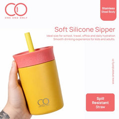 ONE & ONLY Kids Stainless Steel Tumbler 350ml SUS304 Water Sipper Cup