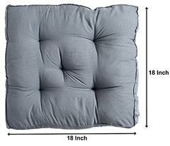 Kuber Industries Chair Pad|Chair Cushion Pad|Chair Cushion for Office Home or Car Sitting|Pack of 2 (Grey)