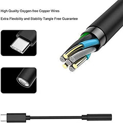 Type C to 3.5mm Audio Jack Connector with DAC Headphone Converter Adapter Compatible with iPhone 15 Pro Max/15Pro/15Plus Series/Galaxy/OnePlus/Google/Nothing & Other Type C Phones, Warranty