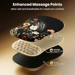 TECPHILE Mouse Pad Wrist Support with Massage Design, Ergonomic Dog Paw Mouse Mat, Pain Relief Memory Foam, Anti-Slip PU Base, Cushion Mousepad Wrist Rest for Gaming, Home, Office, Laptop, Computer