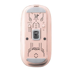 Arctic Fox Clearview Transparent Wireless and Bluetooth Rechargeable Mouse, USB Receiver,LED Battery Magic Silm for Office/PC/Mac/Laptop/Apple/ipad(Pink)