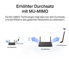 TP-LINK AC1300 Archer T3U Plus High Gain USB 3.0 Wi-Fi Dongle, Wireless Dual Band MU-MIMO WiFi Adapter with High Gain Antenna, Supports Windows 11/10/8.1/8/7/XP/MacOS