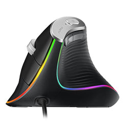 Nulea Wired Vertical Mouse, USB Ergonomic Optical Mouse with 4 Adjustable DPI, 11 RGB Backlight Modes, Compatible for Laptop, PC, Desktop, Mac, Grey
