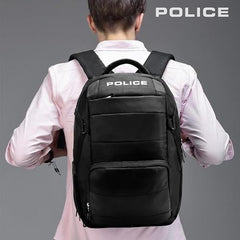 Police 35 Litre Office Laptop Backpack Bag for Man/Women Water Resistant College Bag for Boys Stylish Trendy and Durable - Black