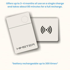 Himster Locatag for Android | Google Find Hub Tracker | Bluetooth 5.4 | No SIM Needed | Anti-Lost & Loud 75dB Alert | Item Finder- Keys, Wallets, Bags, Pets |1-Year Replaceable Battery(White)