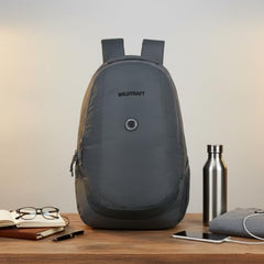 Wildcraft Polyester Stylish 25.6 Liters Multi-Colour 4 Compartment Laptop Backpack (Black)