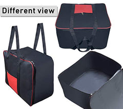 Storite 2 Pack Moisture Proof Nylon Underbed Storage Bag For Clothes Large | (54 x 46 x 28 cm) - BlackRed, Rectangular