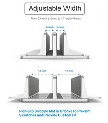Techzere Adjustable Aluminium Vertical Laptop Stand, Black