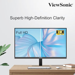ViewSonic VA2708-2K-MHD 27-inch (68.58cm) 2K QHD SuperClear®IPS Monitor, HDR10, 100Hz, 1ms, 16.7m Colors, sRGB 111%, Dual Speakers, Dual HDMI 2.0, DP, Eye ProTech+, Slim Design