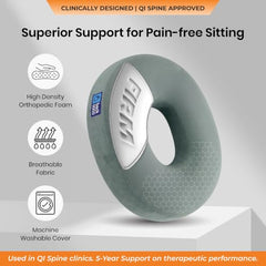 Donut Pillow for Tailbone Pain | 5-Year Warranty | Coccyx Cushion for Hemorrhoids, Piles, Fistula, Sciatica, Pregnancy Pain | Car Seat Cushion for Office Chair | Orthopedic Ring Pillow | Up to 100 Kgs