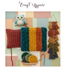Craft Affair | Bulky Yarn/Blanket Yarn (8mm, 50 Meter, 100 Gram) | Chenille Yarn | for Craft Project: Blood Red
