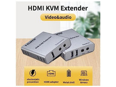 XIKKART 60M HDMI Extender Repeater Transmitter/Sender + Receiver Over Cat5 / Cat6 Upto 60 Meters (60M Extender Over Single CAT5/6 Cable) Supports 3D & Full HD1080p for TV Projector, HDTV, DVR