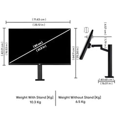 LG 32UR500K-B Ultrafine 32-inch 4K UHD (3840x2160) Computer Monitor HDR10 Built-in Speaker x2 OnScreen Control Reader Mode Flicker Safe Borderless Design HDMIx2 DisplayPort Black