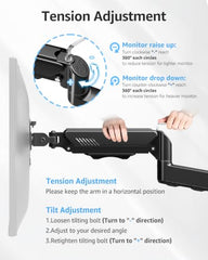 MOUNTUP Single Monitor Wall Mount for Max 32" Screen, Holds up to 19.8lbs