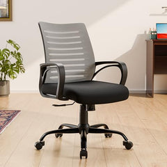 Green Soul Atom | Ergonomic Office Chair for Home & Office | 12 Months Warranty | Comfortable & Spacious Seat | Rocking-tilt Mechanism | Heavy Duty Metal Base (Black)