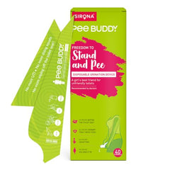 Sirona PeeBuddy Reusable Female Urination Device - (Pack of 40) | Stand & Pee Funnel for Women | Travel Essential | BPA-Free | Wash & Reuse