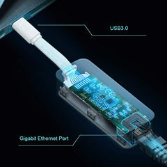 TP-link UE330 USB 3.0 3-Port Hub & Gigabit Ethernet Adapter 2 in 1 USB Adapter - Plug and Play