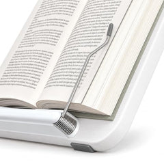 Sunchhaya Acrylic Book Stand for Reading – Clear Adjustable Book Holder with 360° Rotating Base, Foldable Reading Stand for Desk, Cookbook, Tablet & Laptop Stand, Height & Angle Adjustable (R22H)