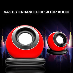 Zebion Adore Tabletop 2.0 Speaker Set, with Output Power: 3Wx2, USB Connectivity, USB Powered, Compact and Sleek, Driver Unit: 40mmx2, Durable Body, Red Colour, 1 Year Warranty