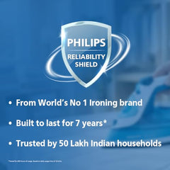 Philips Dry Iron DST0610/30, 1000W | Fast heat up & Golden Advanced Alloy Soleplate with Uniform Heat Distribution