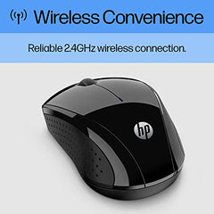HP X3000 G3 Wireless Mouse - Black, 15-Month Battery, Side Grips for Control, Travel-Friendly, Blue LED, Powerful 1600 DPI Optical Sensor, compatible with Wins PC/Laptop, Mac, Chromebook (683N7AA#ABL)