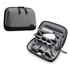 Birch & Co. Travel Organizer Pouch - Gadgets, Cable and Travel Accessories Organisers with Multiple Compartments, Zipper Pocket, Pen Holders, Water-Resistant Accessory Case for Cables, Grey