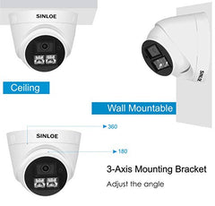 SINLOE 2 MP Color Night Vision Day/Night 24 Hour Full Color Vision 1080P Full HD AHD Indoor CCTV Surveillance Camera Compatible with All 2MP and Above AHD Supporting DVRs, 4 Unit
