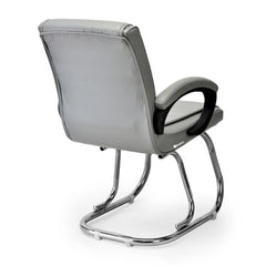 KITHANIA Executive Office Home Study Chair Library Chair with Cushioned Arm Rest & Seat Back, Reception or Conference Room Seating, 100 Kgs Limit (2, Pink, Double Pipe Chrome Frame)