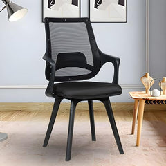 MRC Mono Ergonomic Office Chair (Mid-Back) – Revolving Breathable Mesh Desk Chair for Work from Home & Study–Lumbar Support & Heavy Duty Nylon Base (Grey & White)