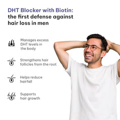 hk vitals Hair Vitamins + DHT Blocker, 2 x 30 Tablets