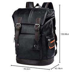 FUR JADEN Vegan Leather Anti Theft Design Casual Laptop Backpack with 15.6 Inch Laptop Pocket