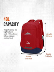 Lunar's Bingo - 48 L Laptop Bags | Laptop backpack for men | Laptop bag 15.6 inch | School bags | College bag for boys | Office backpack for men | Travel backpack with 1 Year Warranty