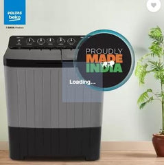 Voltas Beko Semi-Automatic Top Load Washing Machine, 12 Kg Capacity, 5 Star Burgundy