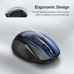 TECKNET Wireless Mouse, BT 5.0/2.4G, Rechargeable 6-DPI Silent, Grey