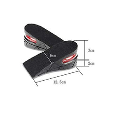 SYGA Unisex 1 pair 5CM Taller 2-Layer Height Increase Invisible Elevator Half Shoes Insole Heel Lift Inserts