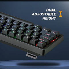 Cosmic Byte CB-GK-33 Astra Hot Swappable 67 Key Wired + Bluetooth Mechanical Keyboard, 1000Hz Polling Rate, Per Key RGB, Software Customization, Outemu Blue Switches (Black)