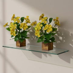 fancymart Artificial Flower Plant Home Décor with Small Size Pot | Pack of 2 | Plant Hanging for Home Decor | Office Decor (DESIGN-01)