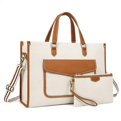Womanix Laptop Tote Bag,14 inch Laptop Bag, Shoulder Bags With Back Trolley Strap, Casual Briefcase, Handbag for Travel, Office, College,Work