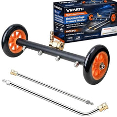 Viparth 16 Inch Dual-Function Undercarriage Pressure Washer | Underbody Car Wash, Bus | with 2 Piece Extension Wand | 4000 PSI | with 4 Spray Nozzle