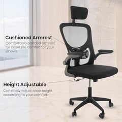 Casa Haus Italia Premium Leatherette Office Chair for Work | Boss Chair, Ergonomic Executive, Luxurious Cushioned Arms & Seat, 2 Point Back Massager, Heavy Duty Metal Base (Burgundy)
