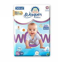 Wowper Easy Pants Baby Diaper | Medium Size Diapers | Diapers with Wetness Indicator | Upto 12 Hrs Absorption | 7-12 Kg | 34 Counts