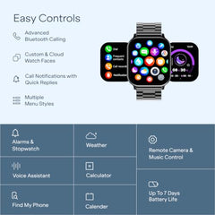boAt Ultima Ember 2 Smartwatch, 1.96” AMOLED Display, Ultra Bright 1000 nits Brightness, AOD, Personalized Fitness Nudges, Functional Crown, 100+ Sports Mode smartwatch for Men & Women (Active Black)