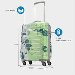 Skybags Trooper Set of 3 (S+M+L) Printed Hard Case Trolley Bags, Green